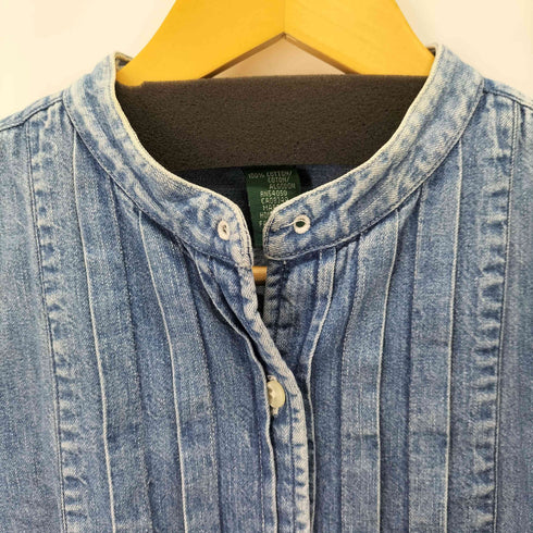 ローレンラルフローレン LAUREN RALPH LAUREN ピンタック フリンジ デニムシャツ レディース import:S