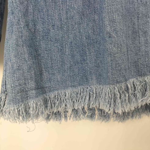 ローレンラルフローレン LAUREN RALPH LAUREN ピンタック フリンジ デニムシャツ レディース import:S