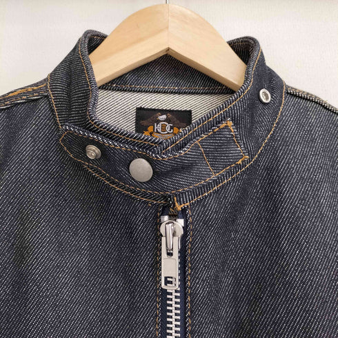 ハーレーダビッドソン HARLEY-DAVIDSON HG HARLEY OWNERS GROUP デニム地 シングルライダースジャケット メンズ M
