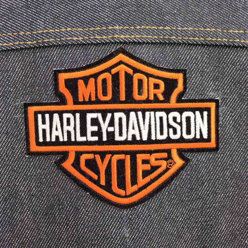 ハーレーダビッドソン HARLEY-DAVIDSON HG HARLEY OWNERS GROUP デニム地 シングルライダースジャケット メンズ M