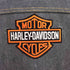 ハーレーダビッドソン HARLEY-DAVIDSON HG HARLEY OWNERS GROUP デニム地 シングルライダースジャケット メンズ M