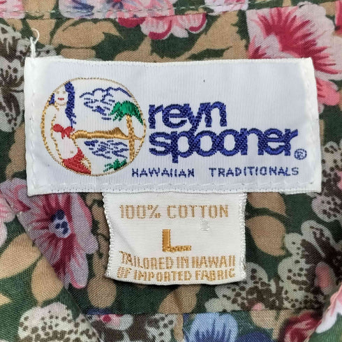 レインスプーナー Reyn Spooner 90s ビキニタグ コットン花柄シャツ メンズ L
