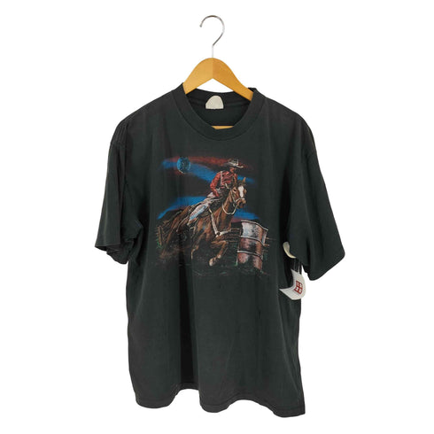 カウボーイプリント クルーネックTシャツ メンズ import:XL