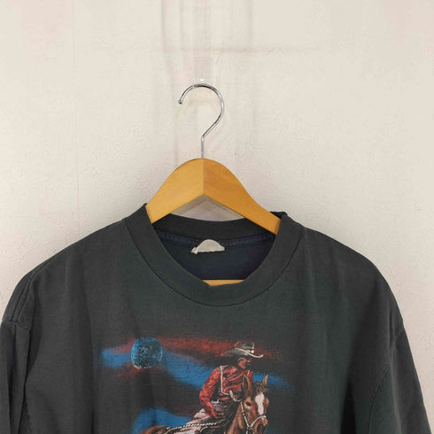 カウボーイプリント クルーネックTシャツ メンズ import:XL