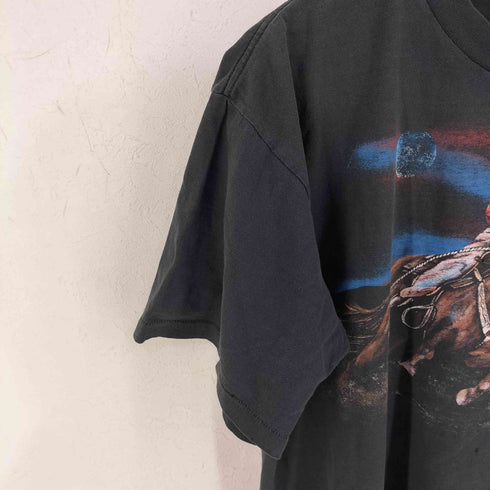 カウボーイプリント クルーネックTシャツ メンズ import:XL
