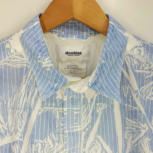 ダブレット doublet COMPRESSED STRIPE SHIRT IN THE HANGER MOLD ハンガー圧縮ストライプシャツ メンズ JPN:M
