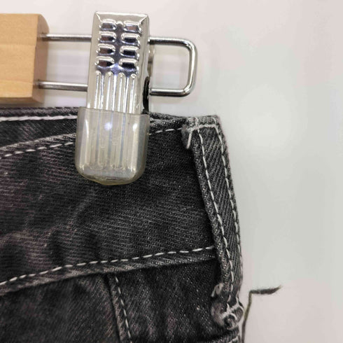 エージェム Agem NOVESSEL ボーダーラインダメージ加工ワイドデニムパンツ メンズ JPN:M