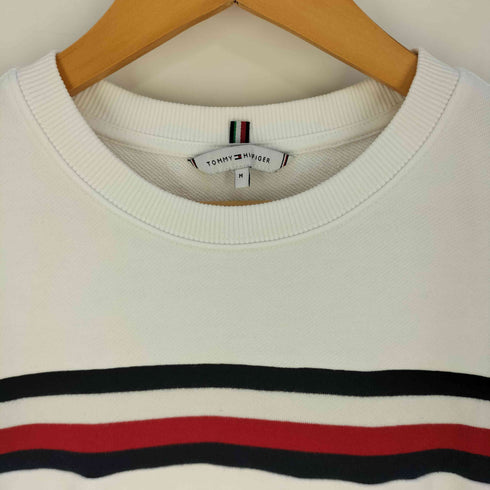 トミーヒルフィガー TOMMY HILFIGER サイドスリット ボーダー クルーネックスウェット メンズ import:M