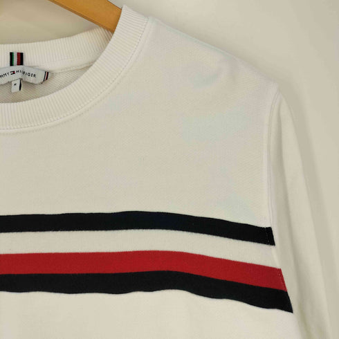 トミーヒルフィガー TOMMY HILFIGER サイドスリット ボーダー クルーネックスウェット メンズ import:M