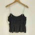 ザラ ZARA プリーツ ギャザー リボン キャミソール トップス レディース import:M