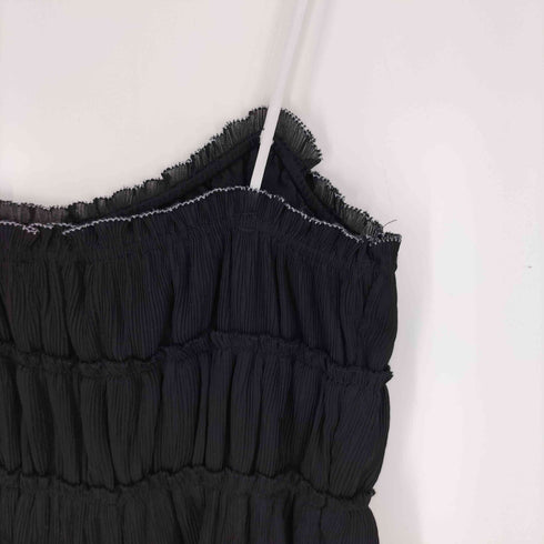 ザラ ZARA プリーツ ギャザー リボン キャミソール トップス レディース import:M