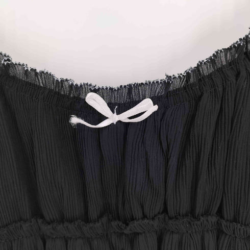 ザラ ZARA プリーツ ギャザー リボン キャミソール トップス レディース import:M