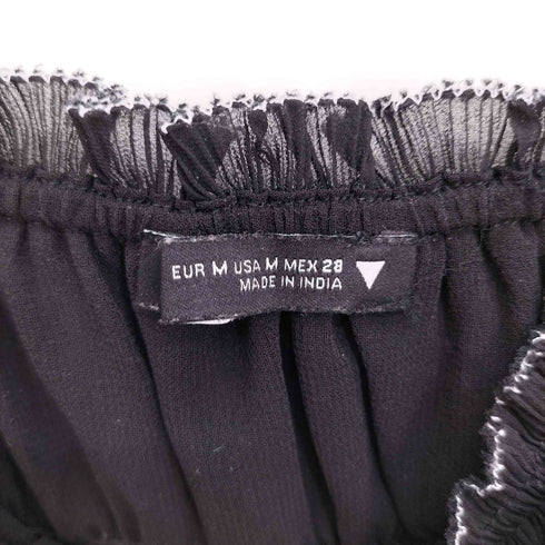 ザラ ZARA プリーツ ギャザー リボン キャミソール トップス レディース import:M