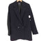 ザラ ZARA ピークドラペル ダブル ブレスト ポリ ロング テーラード ジャケット レディース import:XS