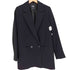 ザラ ZARA ピークドラペル ダブル ブレスト ポリ ロング テーラード ジャケット レディース import:XS