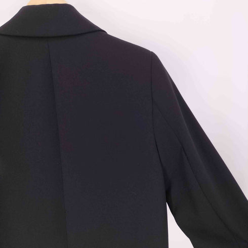 ザラ ZARA ピークドラペル ダブル ブレスト ポリ ロング テーラード ジャケット レディース import:XS