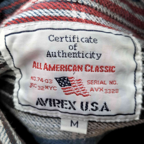 アヴィレックス AVIREX チェックネルシャツ メンズ JPN:M