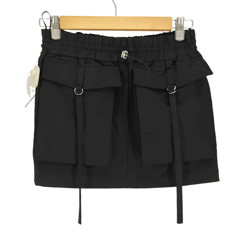 ザラ ZARA ナイロン カーゴ ミニ フレア スカート レディース XS