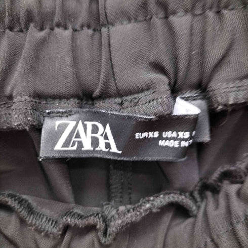 ザラ ZARA ナイロン カーゴ ミニ フレア スカート レディース XS
