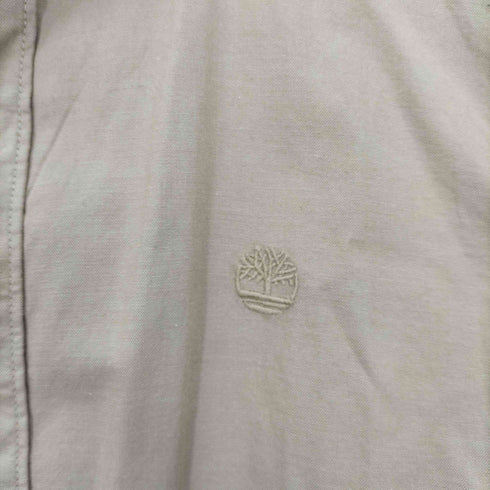 ティンバーランド Timberland SLIMFIT 同色 ロゴ 刺繍 マチ付き S/S シャツ メンズ import:S