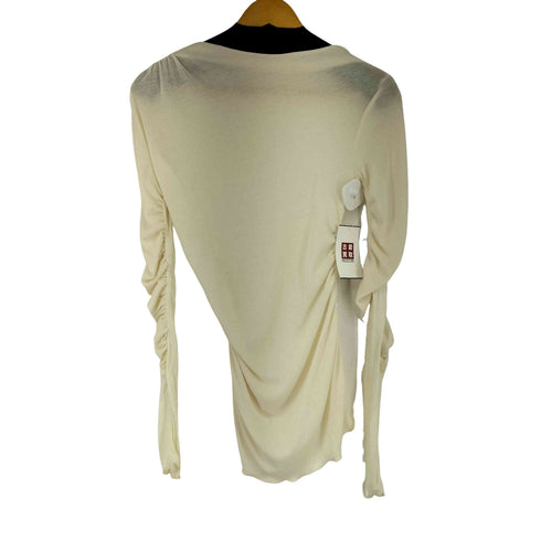 ザラ ZARA MOCK NECK RUCHED T-SHIRT レディース US M