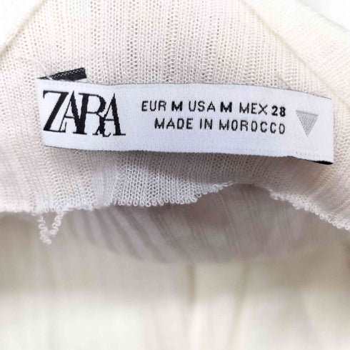 ザラ ZARA MOCK NECK RUCHED T-SHIRT レディース US M