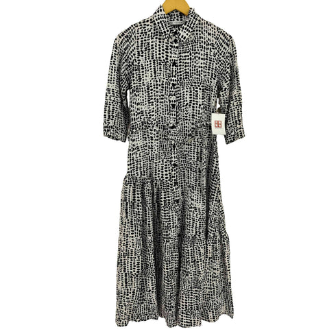 ザラ ZARA ZW COLLECTION GULLI UZUN AYOLLAR KOʻYLAGI 総柄ワンピース レディース import:XS