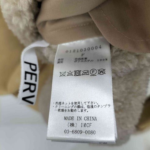 パーバーズ PERVERZE DOUBLE FACE FAKE LEATHER JACKET ダブルフェイスフェイクスエードジャケット リバーシブル レディース FREE