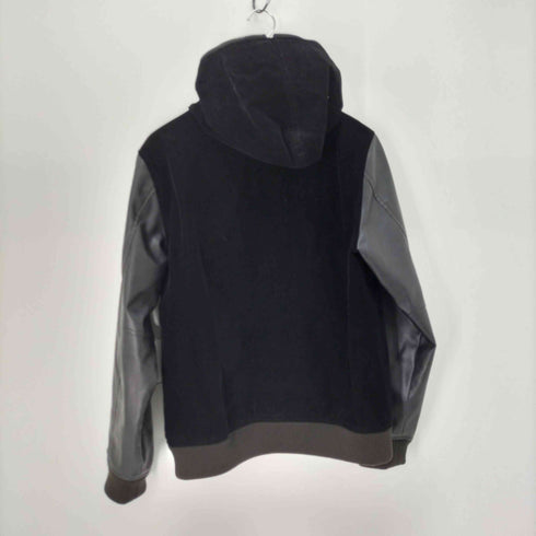 トミー TOMMY フェイクレザー切替スエードフルジップパーカー メンズ import:L