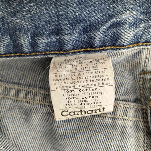 カーハート Carhartt RELAXED-FIT TAPERED-LEG DENIM PANTS メンズ 41INCH