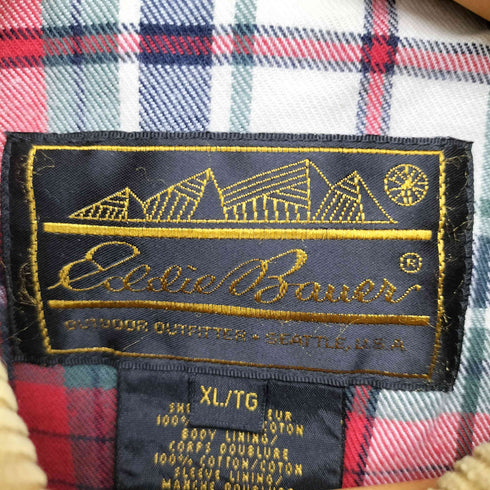エディーバウアー Eddie Bauer 80-90s 黒タグ 裏地チェック ハンティングジャケット メンズ JPN:XL