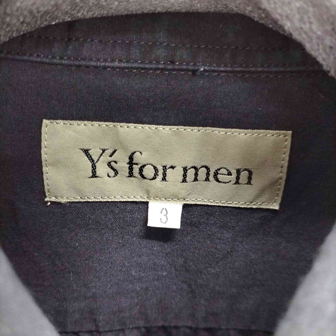 ワイズフォーメン Ys for men ワンポケットL/Sシャツ メンズ JPN:3