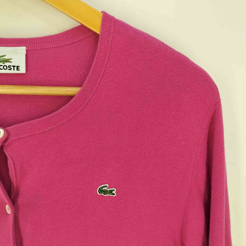 ラコステ LACOSTE ロゴワッペン コットンカーディガン レディース 42