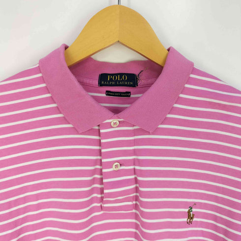 ポロラルフローレン POLO RALPH LAUREN PIMA SOFT TOUCH ポニー刺繍 ボーダー ポロシャツ メンズ