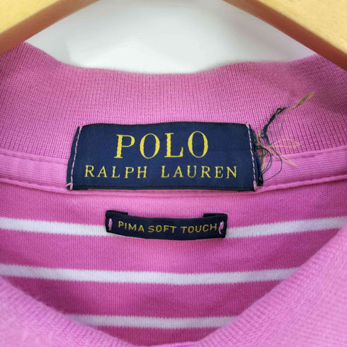 ポロラルフローレン POLO RALPH LAUREN PIMA SOFT TOUCH ポニー刺繍 ボーダー ポロシャツ メンズ