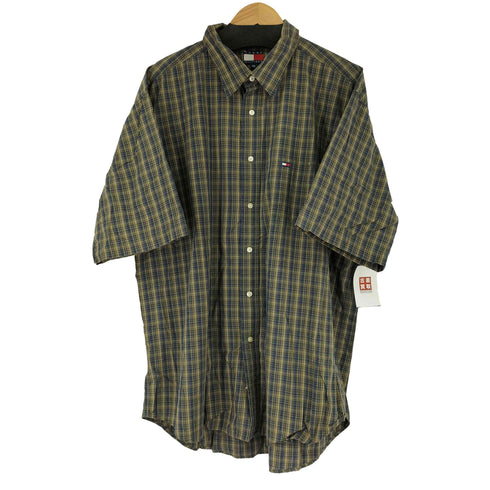 トミーヒルフィガー TOMMY HILFIGER 90s S/S チェックシャツ メンズ JPN:XXL