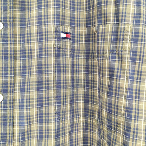 トミーヒルフィガー TOMMY HILFIGER 90s S/S チェックシャツ メンズ JPN:XXL