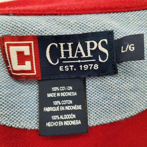 チャップス CHAPS ボーダーデザインポロシャツ メンズ JPN:L