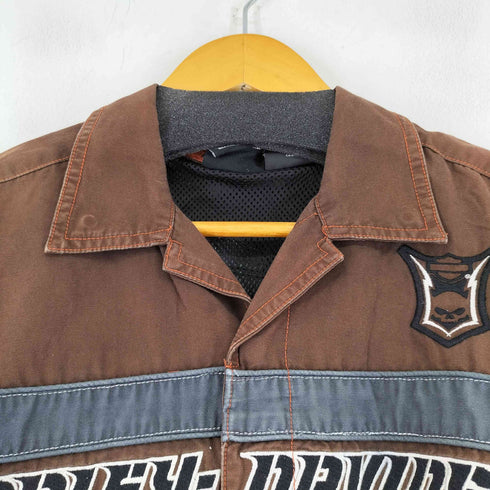 ハーレーダビッドソン HARLEY-DAVIDSON ワッペン刺繍 S/S ワークシャツ メンズ JPN:L