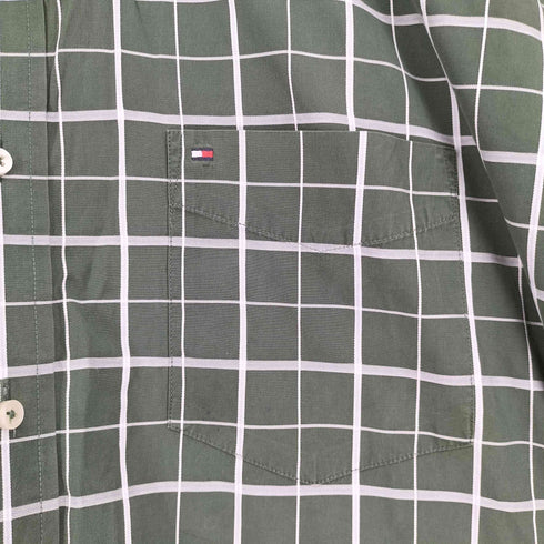 トミーヒルフィガー TOMMY HILFIGER 格子 S/S チェックボタンダウンシャツ メンズ JPN:XL