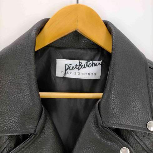 ダイエットブッチャー DIET BUTCHER three-quarter sleeve lamb leather oversize riders ROYAL FLASH別注 メンズ JPN:2