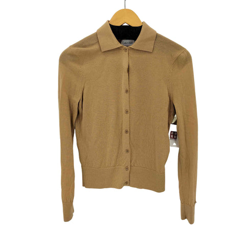 カルバンクライン CALVIN KLEIN MERINO WOOL BUTTON CARDI レディース import:M