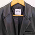 ザラ ZARA フェイクレザー テーラードジャケット レディース import:M