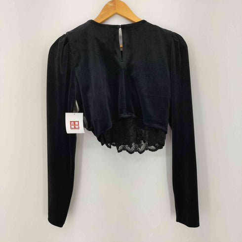 tanakadaisuke 25SS gather neck velour tops Black レディース FREE