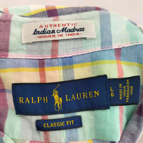 ラルフローレン RALPH LAUREN マドラスチェック S/S シャツ メンズ JPN:L