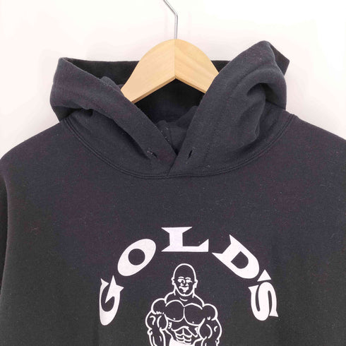 100 ONEHUNDRED ATHLETIC ボディ GOLDS GYM イラスト プリント プルオーバー パーカー メンズ import:XL