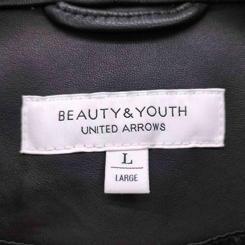 ビューティーアンドユースユナイテッドアローズ BEAUTY & YOUTH UNITED ARROWS シープレザーシングルライダースジャケット メンズ L