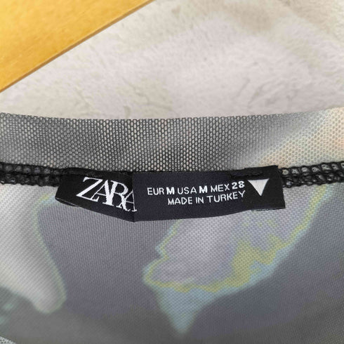 ザラ ZARA マーブルシアー ボディスーツ レディース import:M