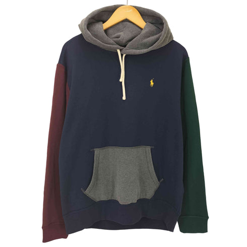 ポロラルフローレン POLO RALPH LAUREN ポニー 刺繍 クレイジーパターン 配色 プルオーバー パーカー メンズ import:L