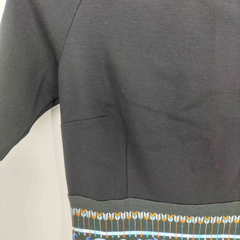 ロベルトカヴァリ roberto cavalli 総柄 素材切替 S/S ワンピース レディース